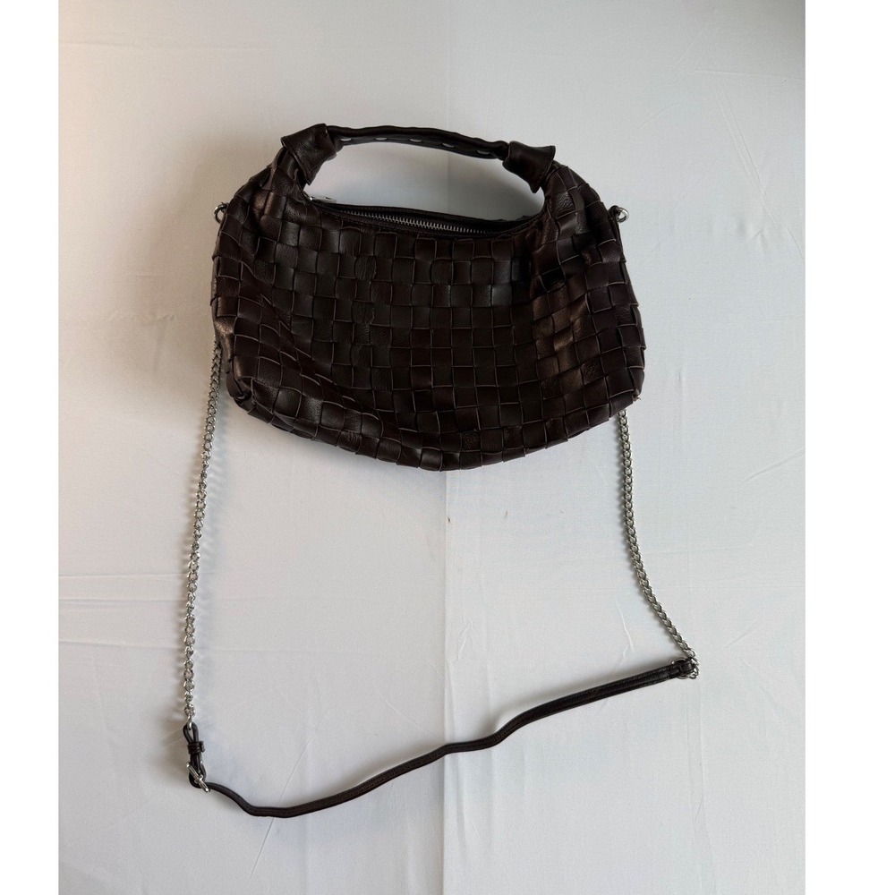 Nunoo Mini Dandy Bag Womens Brown Braided Leather Woven Crossbody Boho Designer